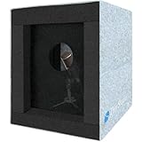 BXI Geschlossene Gesangskabine, Tragbare Mikrofon Isolationsbox, Faltbarer Reflexionsfilter mit Akustikschaum & Paneelen, Aufnahme Schallbox Heimstudio-Ausrüstung für Podcast Musik Voice Over
