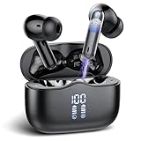 Bluetooth Kopfhörer, Kopfhörer Kabellos Bluetooth 5.4 In Ear Kopfhörer mit 4 Mikrofon HiFi Stereo, ENC Noise Cancelling Kabellose Kopfhörer 40Std Tiefer Bass, IP7 Wasserdicht Ohrhörer, LED Anzeige USB