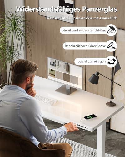 Meinen ersten Eindruck vom Homall Glas Schreibtisch – eine Höhenverstellung für mehr Kreativität