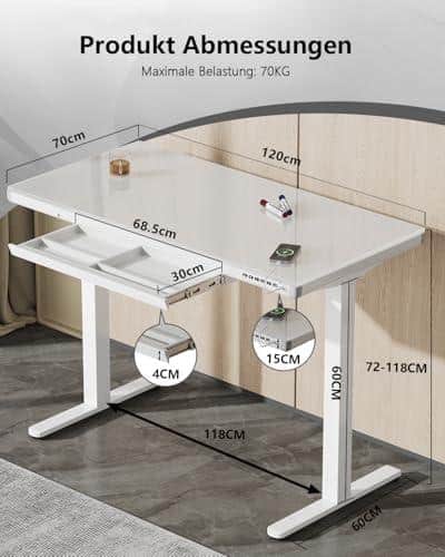 Meinen ersten Eindruck vom Homall Glas Schreibtisch – eine Höhenverstellung für mehr Kreativität