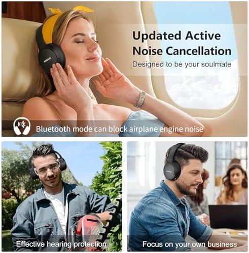 Based on the user reviews and product details provided, the RUNOLIM Bluetooth Headphones appear to be a highly versatile and affordable option for those in need of quality audio, comfort, and noise-cancellation features. Here is a breakdown of their strengths and potential drawbacks that writers and authors may want to consider if they're contemplating these headphones for writing, concentration, or general use:

### Strengths:

1. **Active Noise Cancelling (ANC)**: 
   - The headphones achieve up to 95% reduction in external noise, making them suitable for writers who need to eliminate distractions while working in noisy environments.

2. **Battery Life**:
   - With a 70-hour playback time without ANC and 45 hours with it enabled, these headphones can sustain long writing sessions without the need for frequent recharging.

3. **Comfort**:
   - The ultra-comfortable ear cushions and adjustable design make them suitable for extended use, which is ideal for long writing or reading sessions.

4. **Affordable Price**:
   - Users have commented on the surprisingly good quality for the price, making them a budget-friendly option for writers who don’t want to invest heavily in audio equipment.

5. **Bluetooth Connectivity**:
   - The use of Bluetooth 5.3 ensures a stable connection, allowing writers to move freely without being tethered to their devices.

6. **Transparency Mode**:
   - This allows outside noise to be heard when necessary, which might be useful for authors who need to pay attention to their surroundings or partake in conversations without removing their headphones.

### Potential Drawbacks:

1. **Sound Quality**:
   - While many reviews praise the sound quality, there are mixed opinions. Some users report that the sound doesn't match higher-end brands, which may concern writers who appreciate a richer audio experience for music or audiobooks.

2. **App Integration**:
   - There is mention of a potential app to further enhance headphone functionality, but specifics weren't provided, which might be frustrating for users who enjoy customizing their audio experience.

3. **Wired Mode Limitations**: 
   - Active noise cancellation is unavailable when using the headphones in wired mode, potentially limiting versatility for users who also want to connect via cable.

### Conclusion:
For writers and authors looking for a comfortable and budget-friendly audio solution to boost concentration and minimize distractions, the RUNOLIM Bluetooth Headphones offer a compelling option. Their combination of noise cancellation, long battery life, and comfort makes them a suitable companion for extended writing sessions, although potential buyers should weigh the importance of audio quality based on their specific preferences. 

Ultimately, these headphones could enhance the overall writing experience by providing an immersive audio environment while ensuring the writer remains focused on their work