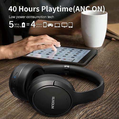 Based on the user reviews and product details provided, the RUNOLIM Bluetooth Headphones appear to be a highly versatile and affordable option for those in need of quality audio, comfort, and noise-cancellation features. Here is a breakdown of their strengths and potential drawbacks that writers and authors may want to consider if they're contemplating these headphones for writing, concentration, or general use:

### Strengths:

1. **Active Noise Cancelling (ANC)**: 
   - The headphones achieve up to 95% reduction in external noise, making them suitable for writers who need to eliminate distractions while working in noisy environments.

2. **Battery Life**:
   - With a 70-hour playback time without ANC and 45 hours with it enabled, these headphones can sustain long writing sessions without the need for frequent recharging.

3. **Comfort**:
   - The ultra-comfortable ear cushions and adjustable design make them suitable for extended use, which is ideal for long writing or reading sessions.

4. **Affordable Price**:
   - Users have commented on the surprisingly good quality for the price, making them a budget-friendly option for writers who don’t want to invest heavily in audio equipment.

5. **Bluetooth Connectivity**:
   - The use of Bluetooth 5.3 ensures a stable connection, allowing writers to move freely without being tethered to their devices.

6. **Transparency Mode**:
   - This allows outside noise to be heard when necessary, which might be useful for authors who need to pay attention to their surroundings or partake in conversations without removing their headphones.

### Potential Drawbacks:

1. **Sound Quality**:
   - While many reviews praise the sound quality, there are mixed opinions. Some users report that the sound doesn't match higher-end brands, which may concern writers who appreciate a richer audio experience for music or audiobooks.

2. **App Integration**:
   - There is mention of a potential app to further enhance headphone functionality, but specifics weren't provided, which might be frustrating for users who enjoy customizing their audio experience.

3. **Wired Mode Limitations**: 
   - Active noise cancellation is unavailable when using the headphones in wired mode, potentially limiting versatility for users who also want to connect via cable.

### Conclusion:
For writers and authors looking for a comfortable and budget-friendly audio solution to boost concentration and minimize distractions, the RUNOLIM Bluetooth Headphones offer a compelling option. Their combination of noise cancellation, long battery life, and comfort makes them a suitable companion for extended writing sessions, although potential buyers should weigh the importance of audio quality based on their specific preferences. 

Ultimately, these headphones could enhance the overall writing experience by providing an immersive audio environment while ensuring the writer remains focused on their work