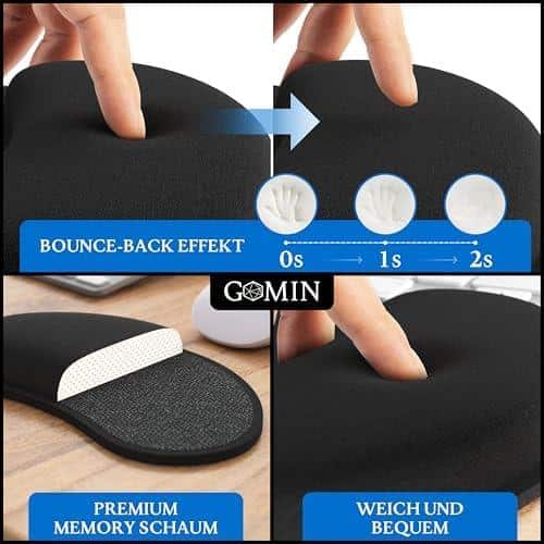 The product being discussed is the Gomin Handballenauflage, a wrist rest pad designed for use with a mouse and keyboard, aimed at providing ergonomic support during prolonged computer use. Here’s a breakdown of the feedback and features associated with this product, tailored for potential buyers looking for ergonomic solutions:

### Key Features:
1. **Ergonomic Comfort**: The wrist rest is made from soft memory foam gel that conforms to the wrist, helping alleviate pressure and discomfort during extended use.
2. **Rutschfest (Non-Slip)**: The bottom of the pad is crafted from natural rubber, designed to prevent slipping on the desk. However, there are mixed reviews on this feature, with some users noting it doesn't adhere well to all surfaces.
3. **Pflegeleicht (Easy to Clean)**: The water-repellent surface allows for easy cleaning, making it hygienic and suitable for daily use in busy environments.
4. **Vielseitig (Versatile)**: This product is suitable for various setups, including office environments, home offices, and gaming stations, compatible with both laptop and desktop configurations.
5. **Langlebig (Durable)**: Made from quality materials, the wrist rest aims to withstand daily wear and tear, providing long-lasting comfort.

### User Feedback:
- **Positive Aspects**:
   - Many users appreciate the comfort level and ergonomic design, stating it effectively alleviates wrist pain during long hours of computer use.
   - Several customers mention that it's ideal for gaming and office work, enhancing their overall experience with improved wrist positioning.
   - Quick delivery and good packaging were highlighted positively in reviews.

- **Negative Aspects**:
   - Some customers reported that the product tends to lose its shape and soft cushioning over time, leading to discomfort.
   - Issues with the non-slip feature were noted, particularly on smooth or leather surfaces, which may not ensure stability as promised.
   - A few users mentioned an initial odor that dissipates with time, although this did not significantly impact their overall satisfaction.

### Conclusion:
For writers, authors, or anyone engaging in lengthy computer sessions, the Gomin Handballenauflage offers a combination of comfort and practicality at an accessible price. While the product has received mixed feedback regarding its durability and non-slip capabilities, its affordability and potential for improving wrist positioning make it a viable option worth considering. Users should assess their desk surfaces and personal comfort preferences when determining if this wrist rest is the right fit for their ergonomic needs. it has the potential to enhance productivity and reduce discomfort during long writing sessions